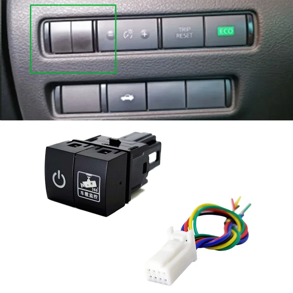 Car Dual Key Switch Fog Lights Radar Power LED Recorder Headlight Switch Button Use For Nissan Leaf 18-19 14 New Sylphy