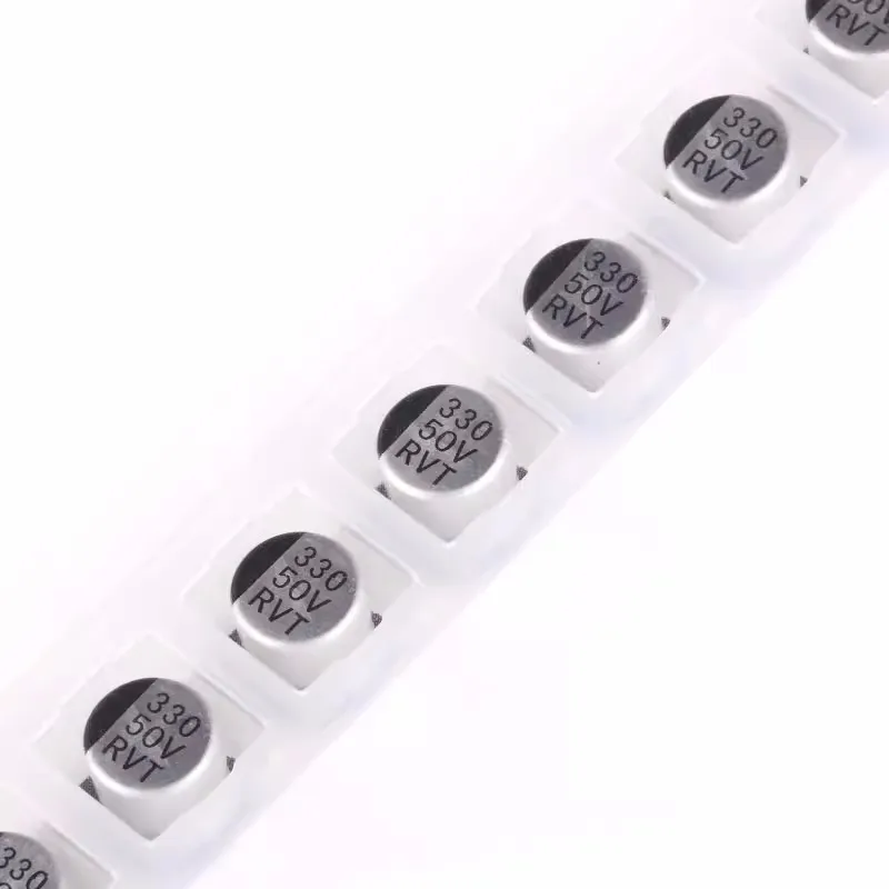 100pcs hochwertiger smd aluminium elektrolyt kondensator 50v 330uf volumen 10*10,5mm smd chip elektrolyt isch