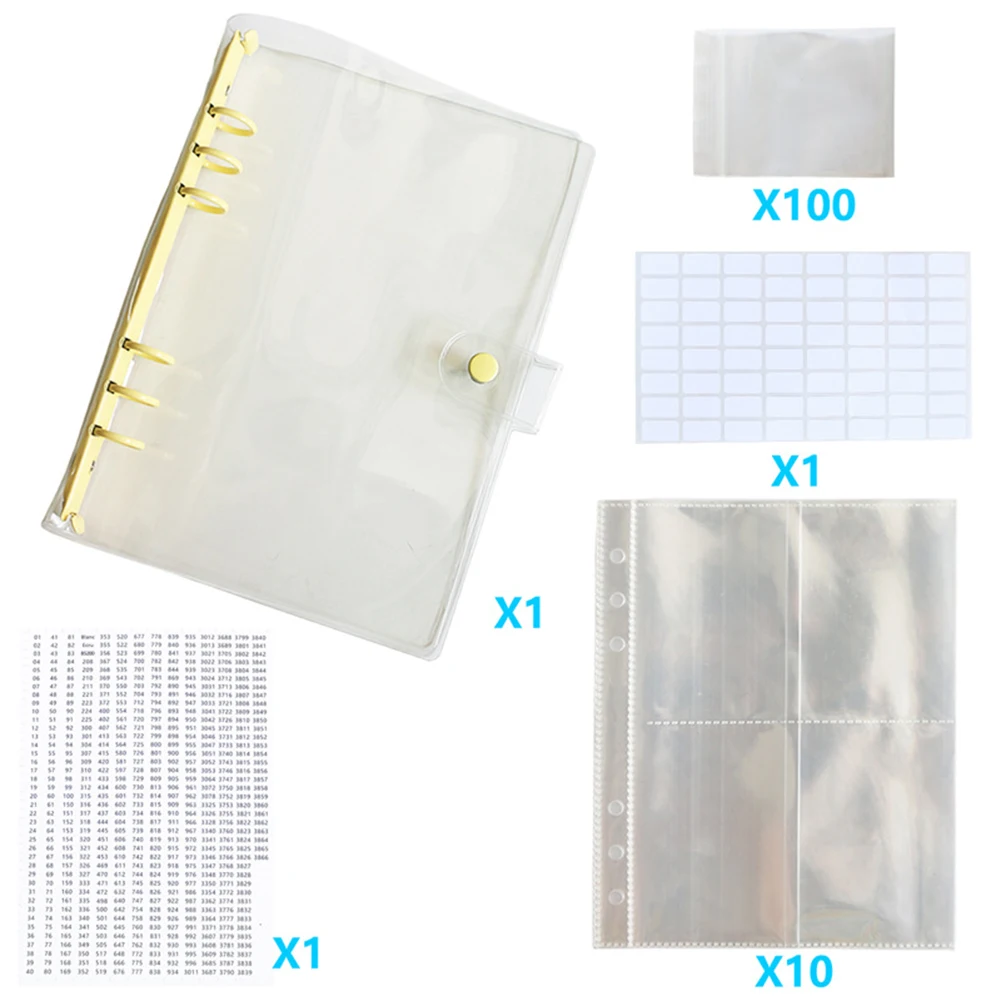 Bags Clear Loose Leaf Organizer Book Painting Storage Book Clear Loose Leaf Self Sealing Bags Accessories