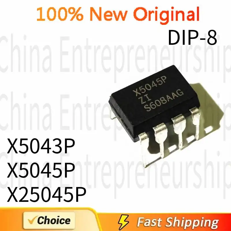 5 PCS DIP-8 X5043P X5045P X25045P DIP-8 microprocessor monitor IC CHIP 100%Quality Original/Quick delivery