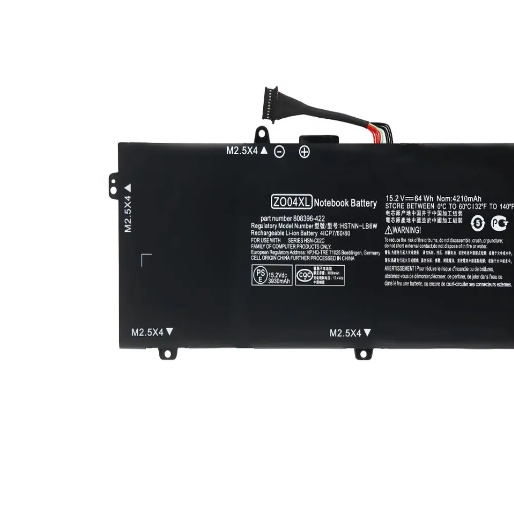 15.2V 64WH ZO04XL HSTNN-LB6W Laptop Battery For HP ZBook Studio G3 G4 808396-421 808450-001 HSTNN-CS8C HSTNN-C88C