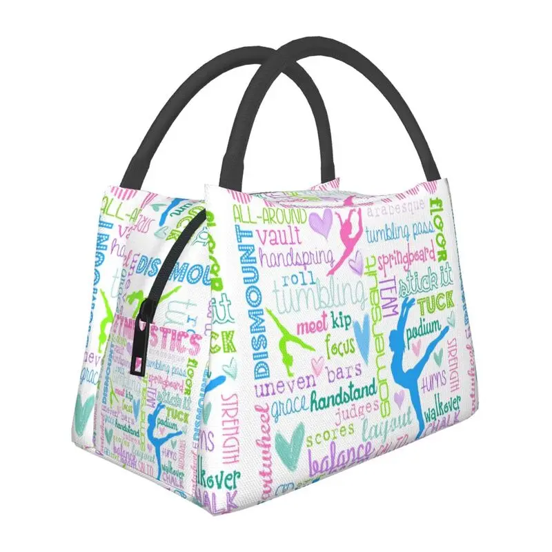 

Dance Rhythmic Gymnastics Insulated Lunch Bag for Women Leakproof Cooler Thermal Lunch Box Work Picnic