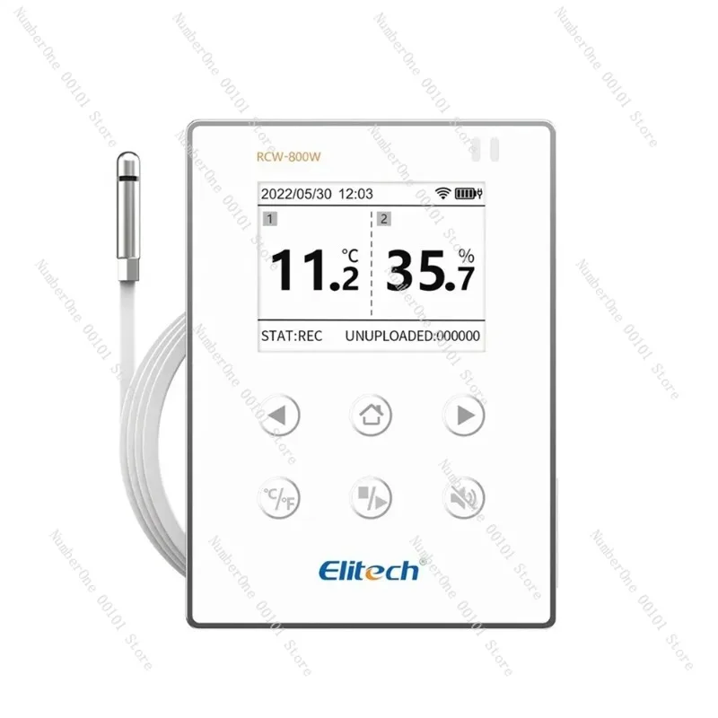 2024 Elitech RCW-800 Wireless Real Time Humidity Temperature Data Logger Wifi with External Probe