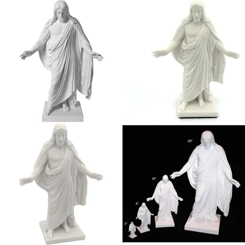 

Handcrafted White Marble Christus Statue - Timeless Moment, Culturally Inspired, LDS CTR Tribute