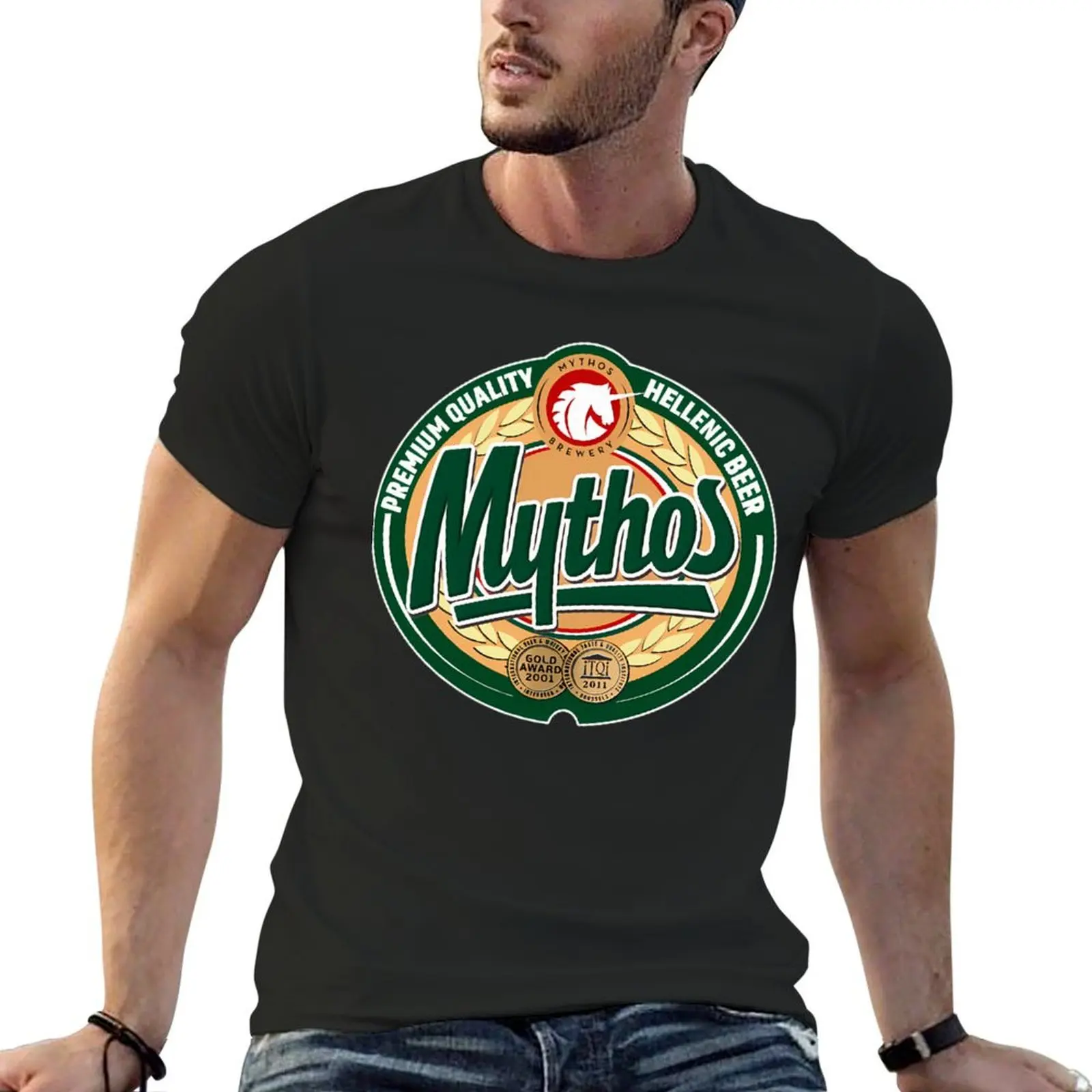 Hellenic Greek Beer Mythos T-Shirt graphic t shirts shirts graphic tees baggy shirts men t high quality