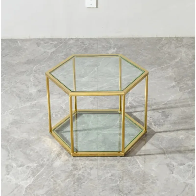 طاولة وحدة تحكم حديثة على الطراز الشمالي مع ارتفاع قابل للتعديل وسهلة التنظيف من الزجاج والفولاذ المقاوم للصدأ لاستخدام فندق غرفة المعيشة