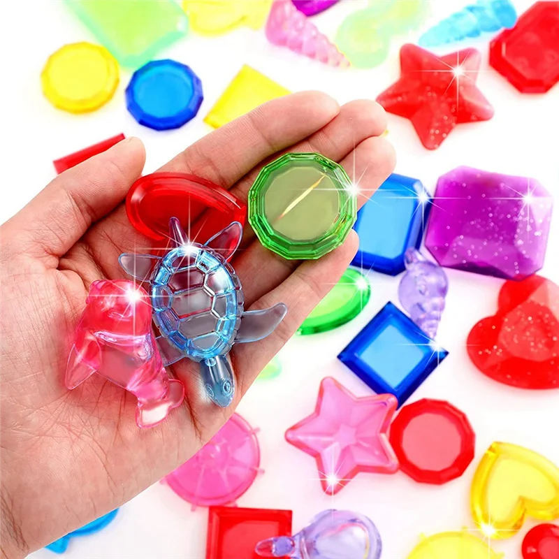 DELAM-52Pieces Gemme per immersione Piscina Animali marini Gemme Baule del tesoro pirata Nuoto subacqueo estivo