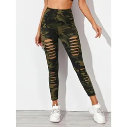 Camo Hollow Out Leggings for Women Sexy Seamless Leggings High Waist Hip Liftting Fitness Pants Workout Running Yoga Pants