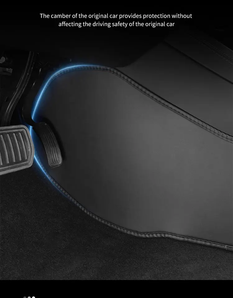 Für Tesla 2024-25 Modell 3 Highland 3 Mittelkonsole Zwei Seitenverkleidung Anti Kick Pad Verteidigungsschutz Leder Aufkleber Fußabdeckung – Detail 7