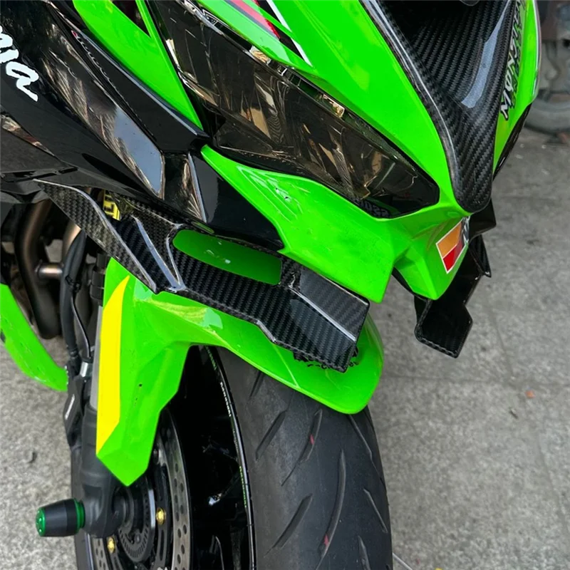 Lo mejor para KAWASAKI ZX4R ZX-4RR ZX25R 2022-2024 carenado delantero de motocicleta Winglets aerodinámicos protectores de protección, accesorios C