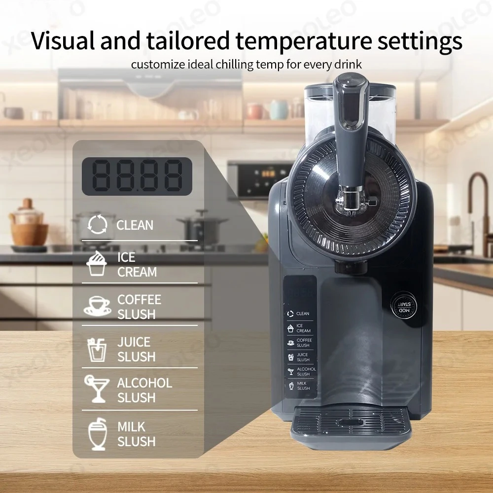 188W Household Slush Machine Multi‑Function  Drink Maker for Smoothie Milkshake Ice Cream