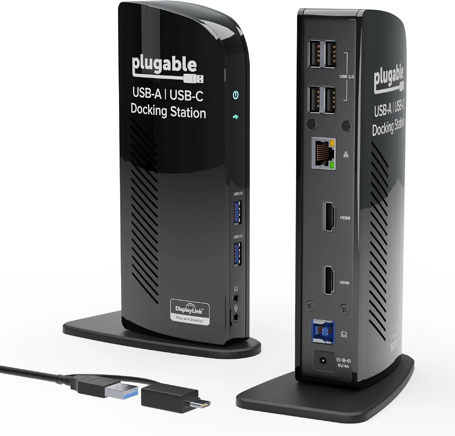 

Универсальная док-станция для ноутбука с двумя портами HDMI, USB 3.0/C, Ethernet, аудио и 6 портами для Windows/Mac