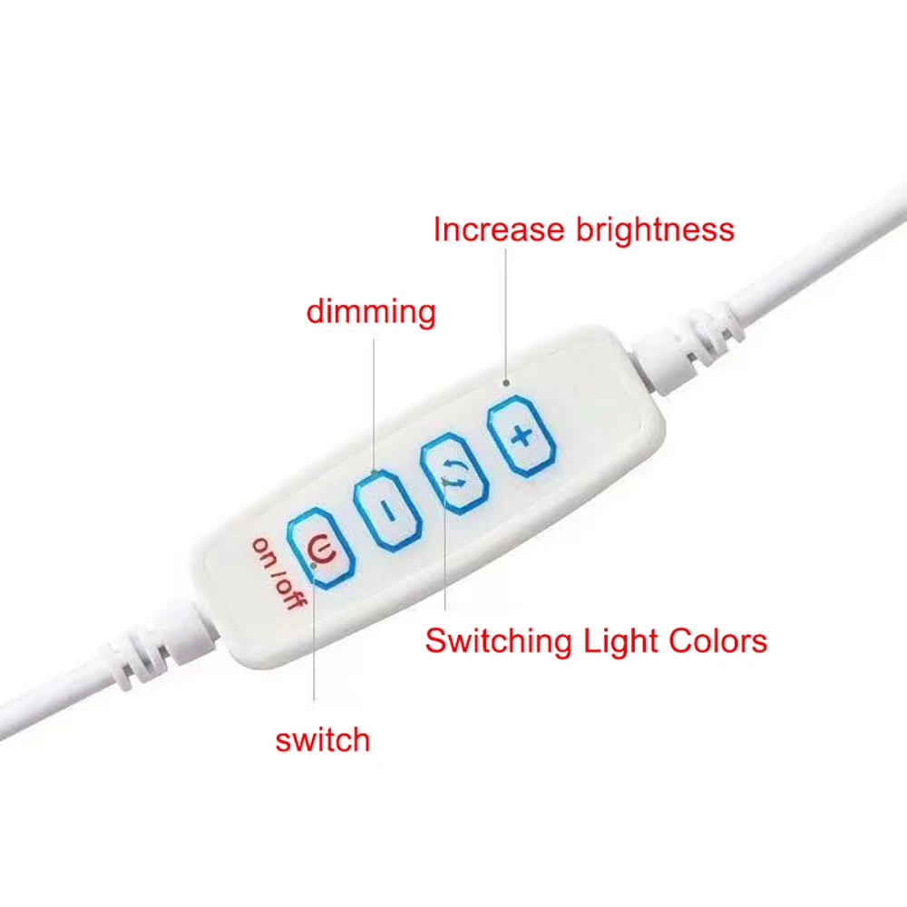 1 szt. Ściemniacz LED USB 5V LED zewnętrzny przełącznik kabel sterujący do dwukolorowej taśmy LED jasność i regulacja temperatury barwowej