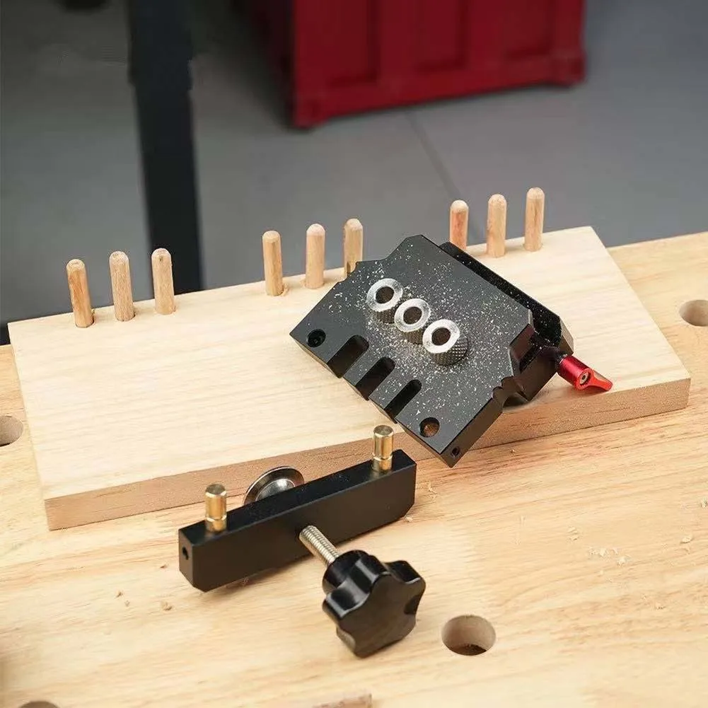 self-centering-dowel-jig-for-woodworking-accurate-hole-drilling-tool-aluminum-alloy-body-compact-design-for-diy-projects