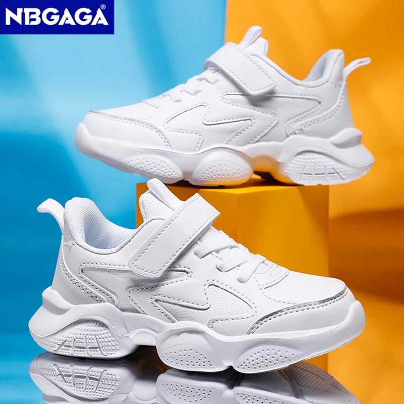 

Sport Kids' Running Shoes Lightweight Anti-Slip White Tennis Sneakers for Children Boys Girls Comfort School Flat Walking Shoes