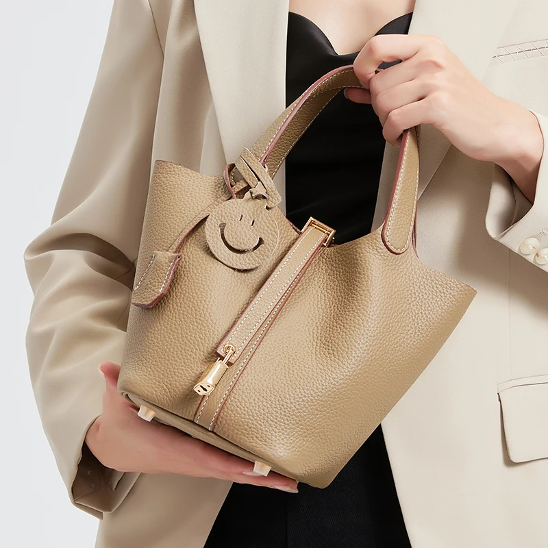 

Осенне-зимняя женская сумка-ведро из натуральной кожи, роскошные дизайнерские сумки, дорожная сумка через плечо из натуральной кожи