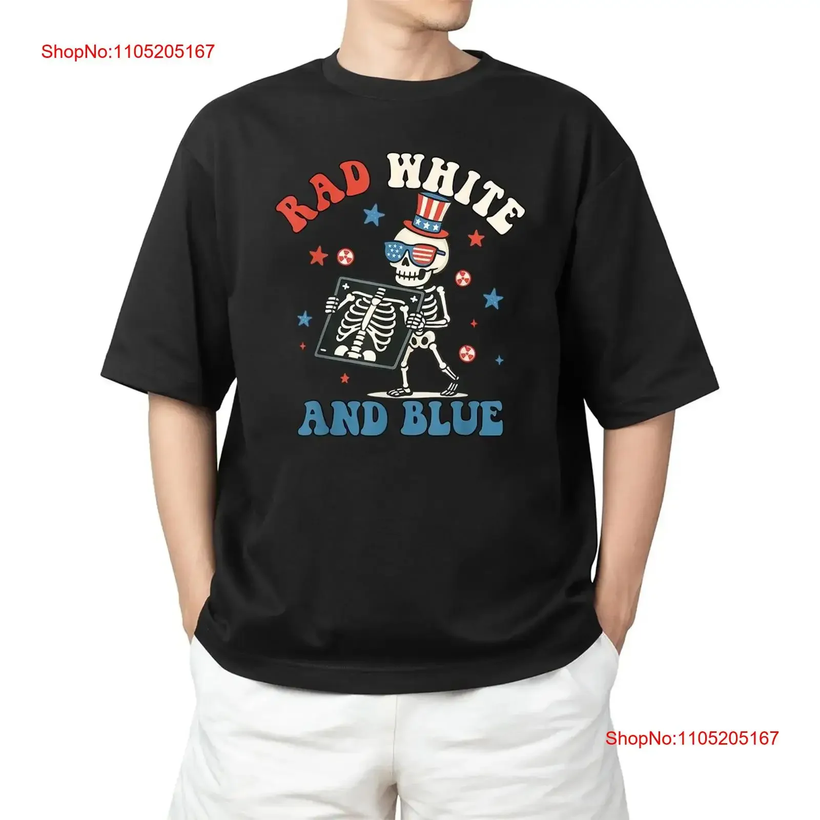 Skeleton Radiology Patriotic T Shirt Vintage Adult S 4XL vintage Washed Top For Everyday Wear Comfortable Casual streetwear