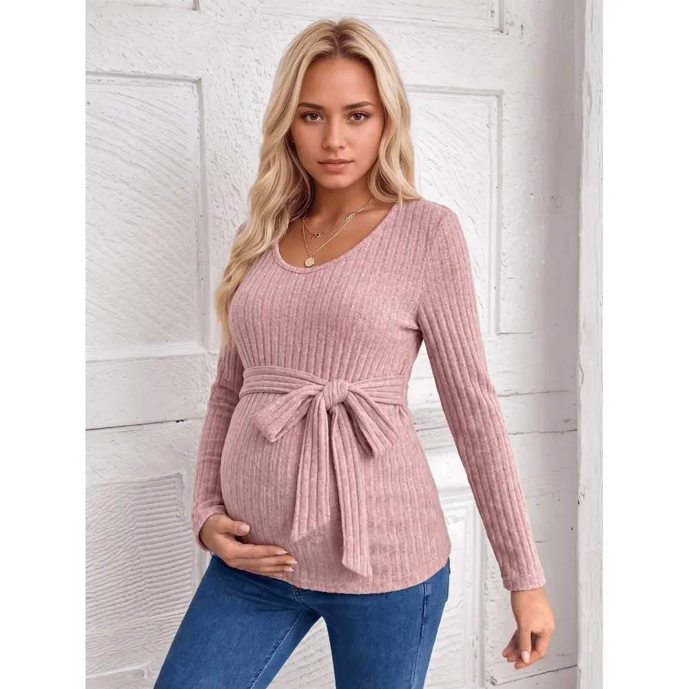 Maternity Maternity long-sleeved casual top autumn and winter women's waist cute versatile T-shirt maternity wear - Aliexpress Deal