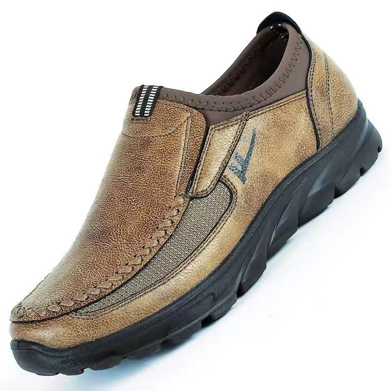 Sapatos casuais masculinos deslizamento em mocassins plus size 38-50 formadores adulto retalhos sem tecido respirável sapatos de barco de couro masculino sapato