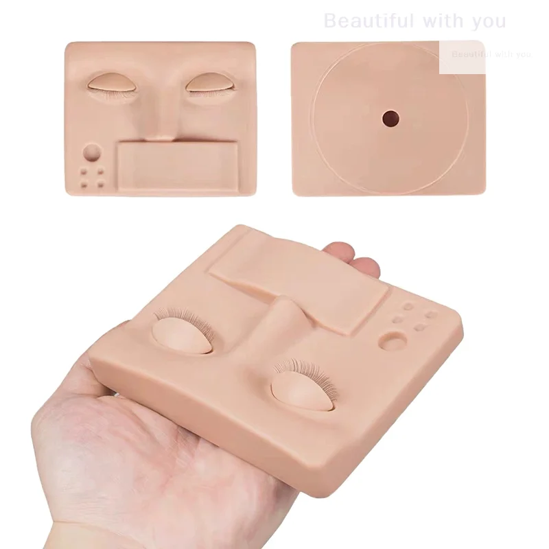 新しいマネキンヘッドまつげエクステ練習用メイクアップアクセサリー取り外し可能な目付きつけまつげ移植トレーニングモデルヘッド