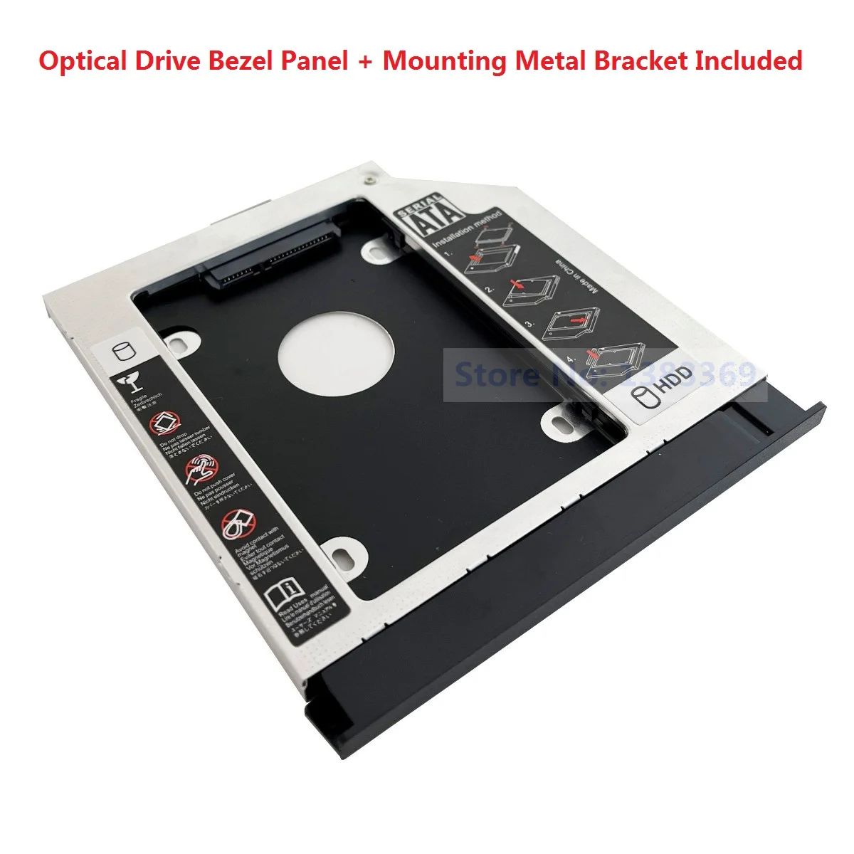 

SATA 2nd Hard Drive SSD HDD Module Optical Caddy Frame Tray for Lenovo ThinkPad E540 E531 With Bezel Panel and Bracket