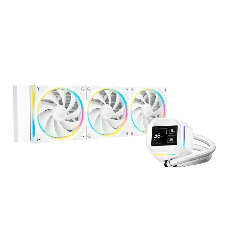 New Stock DEEPCOOL LM360 BLACK&WHITE IPS Screen AIO CPU Cooler ARGB Liquid CPU Fan Gaming Computer Cooling