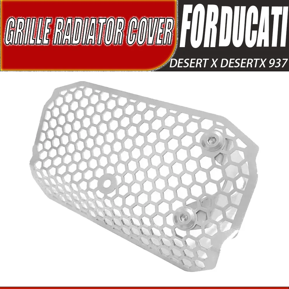 

New Motorcycle Accessories CNC Aluminum Engine Protection Grille Radiator Cover For Ducati Desert X DesertX 2022 2023