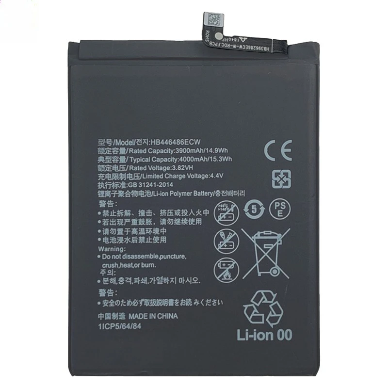 4000mAh for Huawei Honor 9X 9X Pro Enjoy 10 Plus Nova 5i Battery Model HB446486ECW
