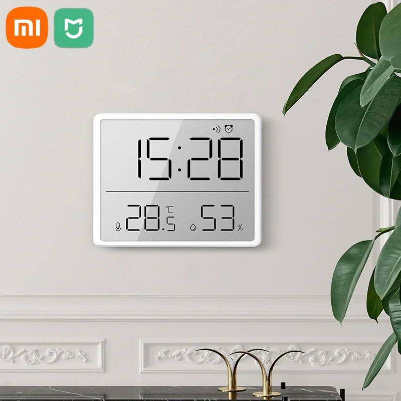 Xiaomi LCD Digital Thermometer Hygrometer Alarm Clock Temperature Humidity Display Magnetic Mounted Clock Indoor High Precision