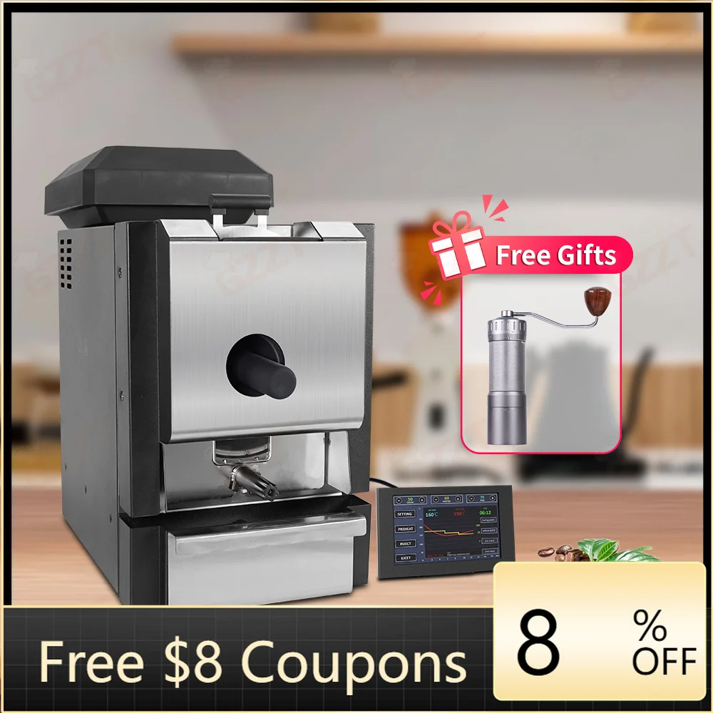 Upgraded Cafe Dual Roasting Commercial 500g Coffee Roaster Electric Bean Roasting Machine Coffee Bean Roaster With Free Gift