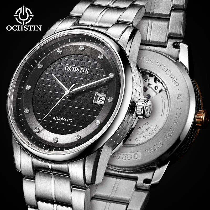 Swiss brand OCHSTIN automatic mechanical watch stainless steel shell solid steel belt business high-end mechanical men's watch*