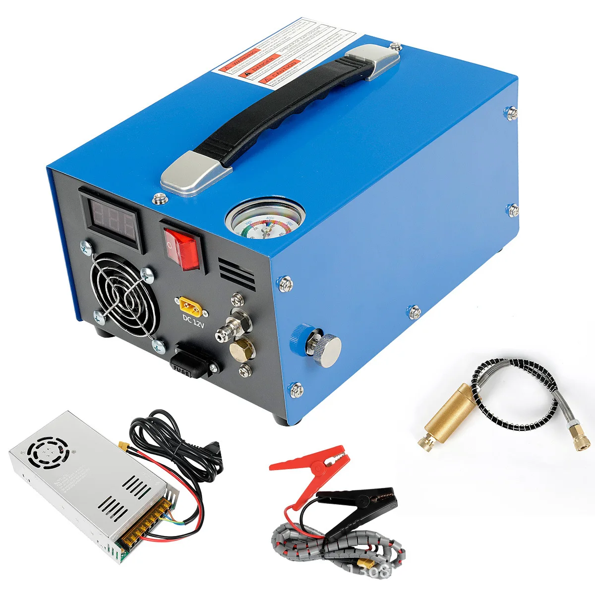 External 220v-110v-12v high pressure car inflator 30MPA inflator pump 4500pis