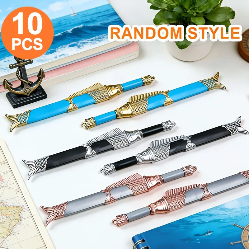 

10 Sets of Fish-Shaped Gel Pens, Smooth Writing, Quick Drying, Cute Stationery Suitable for Back-To-School, Study, Office, Classroom Rewards, and Birthday Gifts, Office Supplies, School Supplies, Stationery Sets, Back-To-School Season