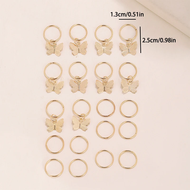 Anillos para el cabello de rastas de 20 piezas para mujeres y niñas, pinzas ajustables para el pelo, trenzas sucias, horquilla de cuentas, accesorios para el cabello