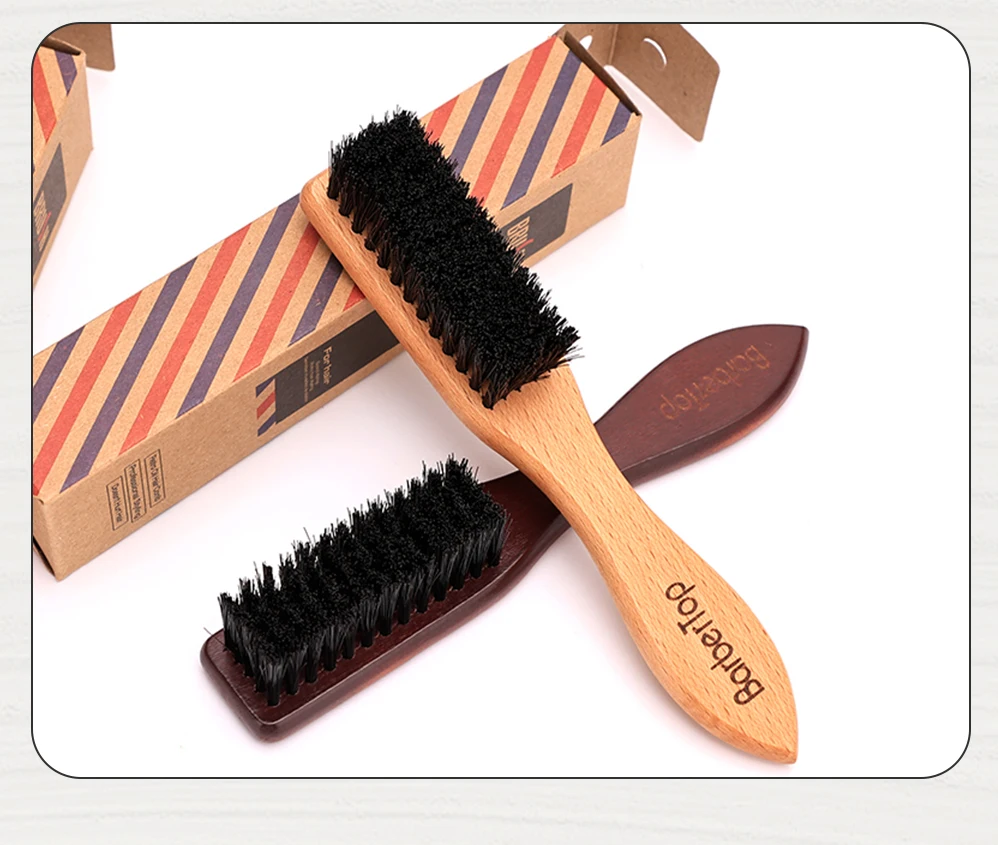 Barbertop Männer Bart Pinsel Wooded Griff Weiche Haar Reinigung Pinsel Gebrochenes Haar Entfernen Kamm Friseur Neck Duster Barber Tools – Detail 14