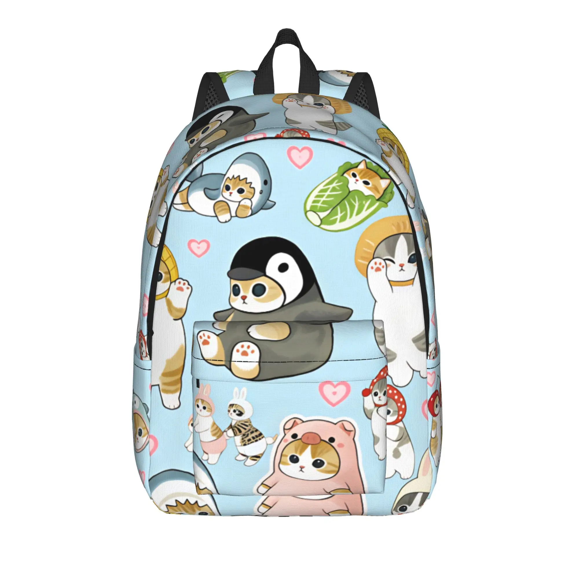 Mofusand Japanese Shark Cat  Backpack  Trekking Backpacks Male Designer Pattern School Bags Casual Rucksack
