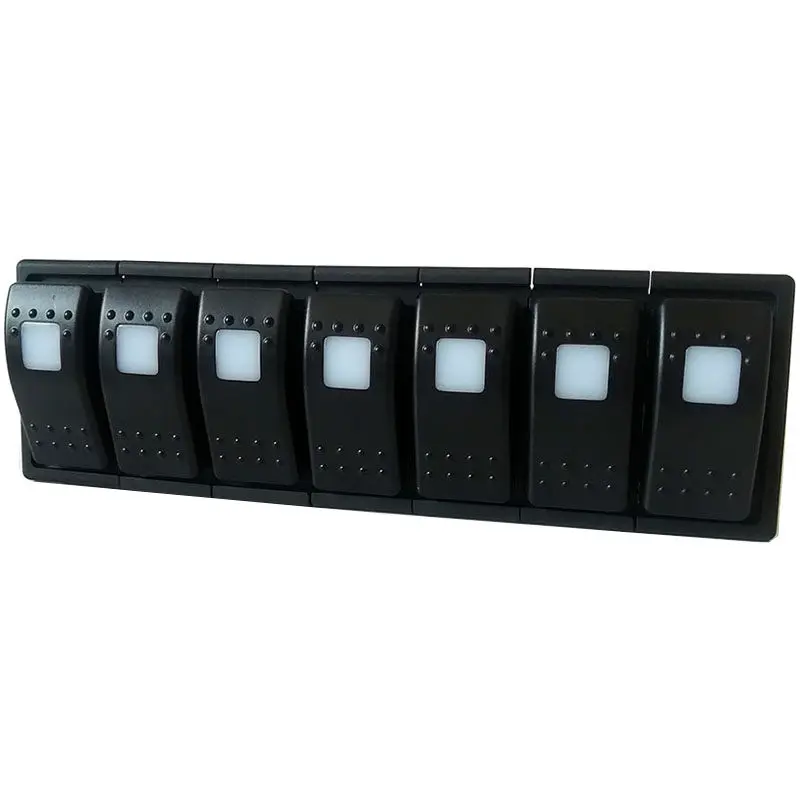 Car switch seven-position combination boat button with light tripod second gear RV 12V24V universal