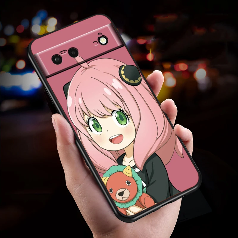 جراب سيليكون أسود لجوجل بيكسل 9 8 7a 7 6a 6 5a 5 4 4a xl 5g