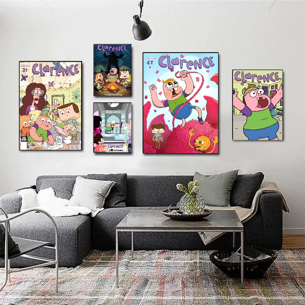 Cartoon C-Clarences DIY Sticky Poster Whitepaper Prints Posters Artwork Vintage Decorative Painting