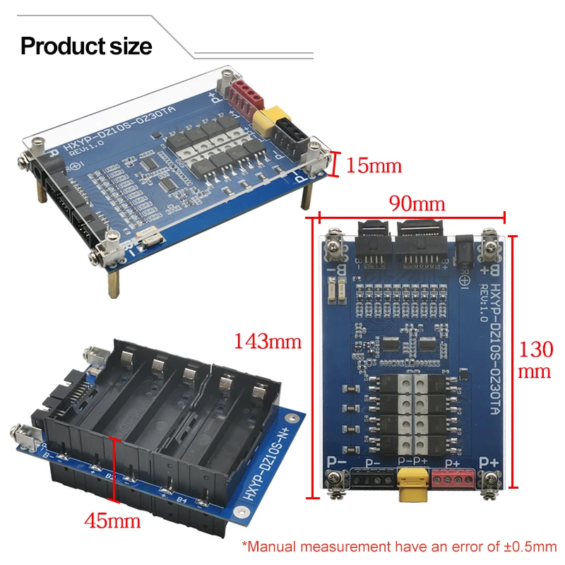 Paquete de batería de 36V 10S Power Wall 18650 10S BMS Li-ion Lithium 18650 soporte de batería BMS PCB DIY Ebike batería 10S caja de batería