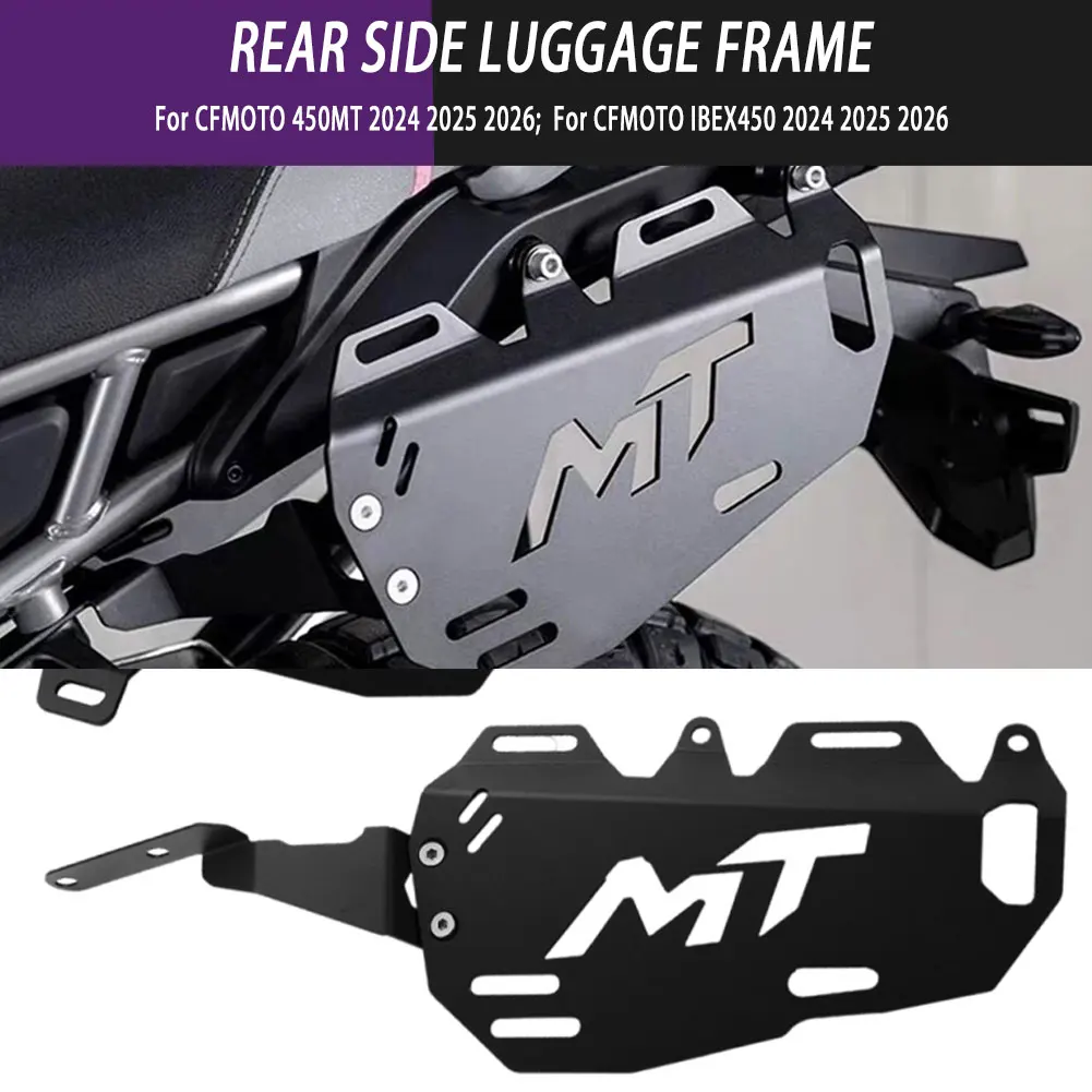 

Motorcycle Accessories Storage Bags Rear Side Frame Luggage Carrier Bracket For CFMOTO 450MT IBEX450 2024 2025 2026 Motorcycle