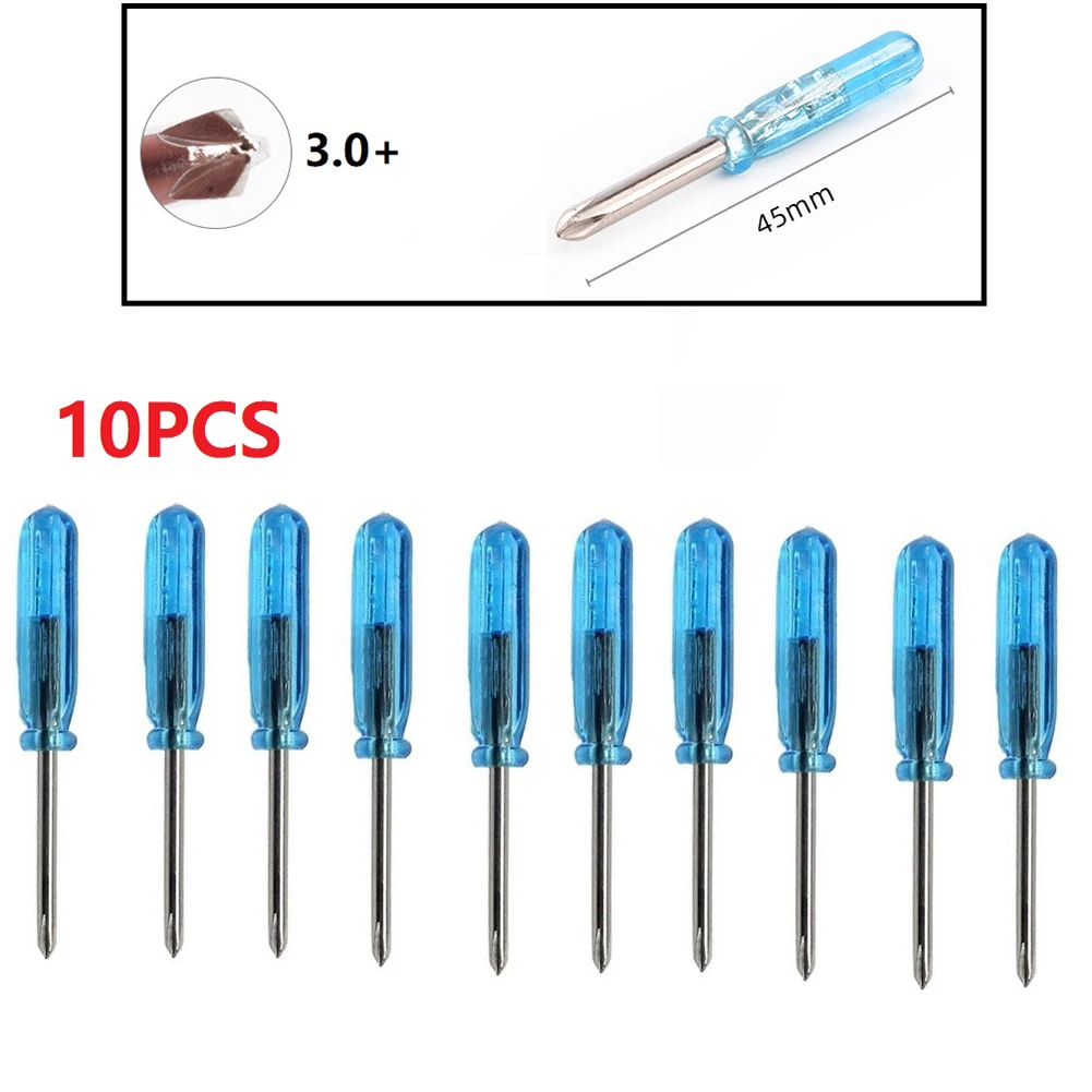 10pcs Mini Slotted Cross Screwdrivers Portable Screw Driver For X-Box Laptop Repair Tool Hand Tool 1.5+/1.5-2.0+/2.0-/3.0+/3.0-