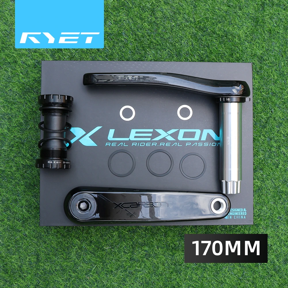 lexon 軽量 カーボンクランク DUB 170 2025 レクソンカーボン MTB バイククランクセット超軽量 330 グラム
