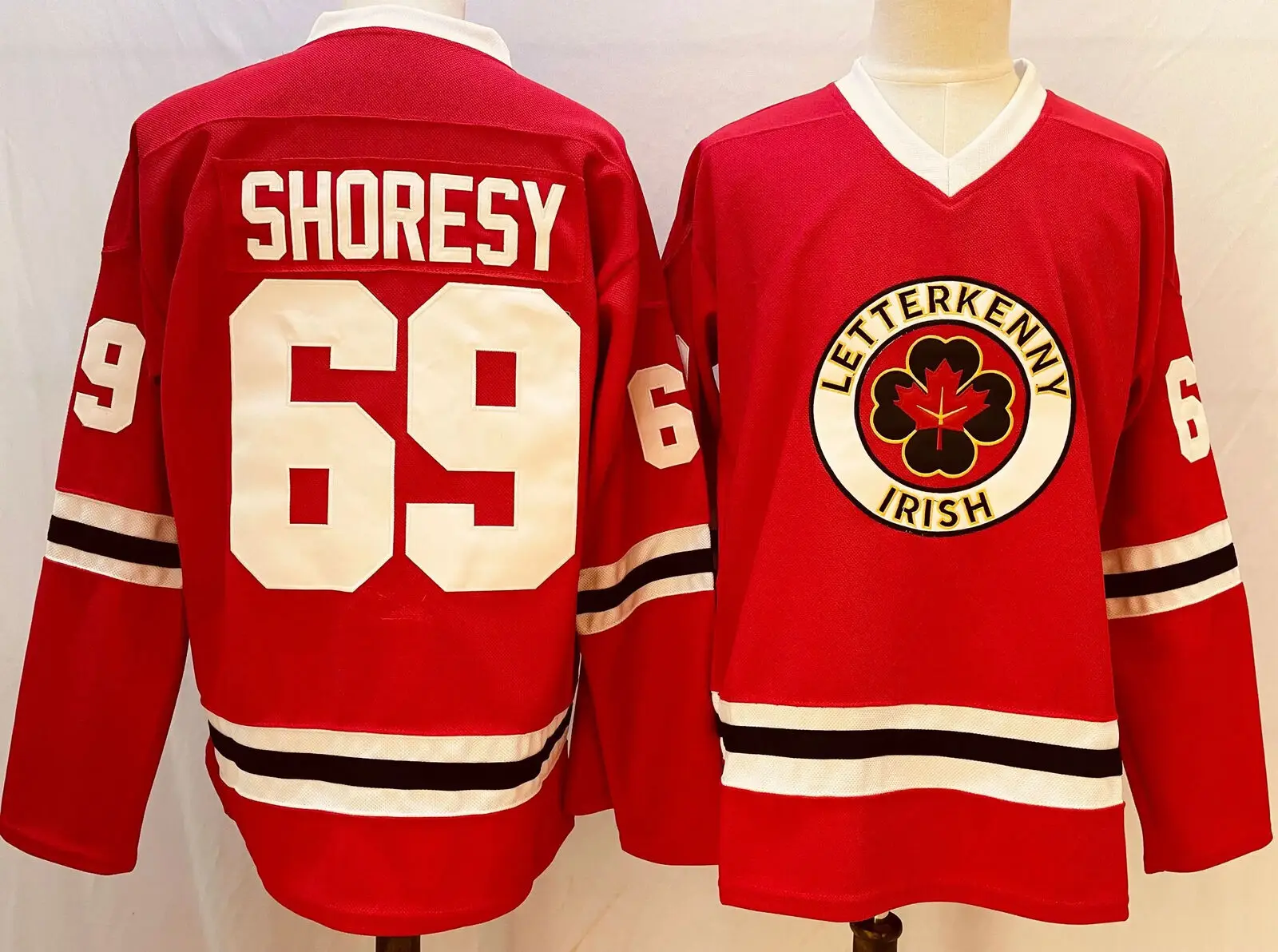 Ice Hockey Jersey LETTERKENNY Ireland 69# SHORESY All Stitched Usa Size