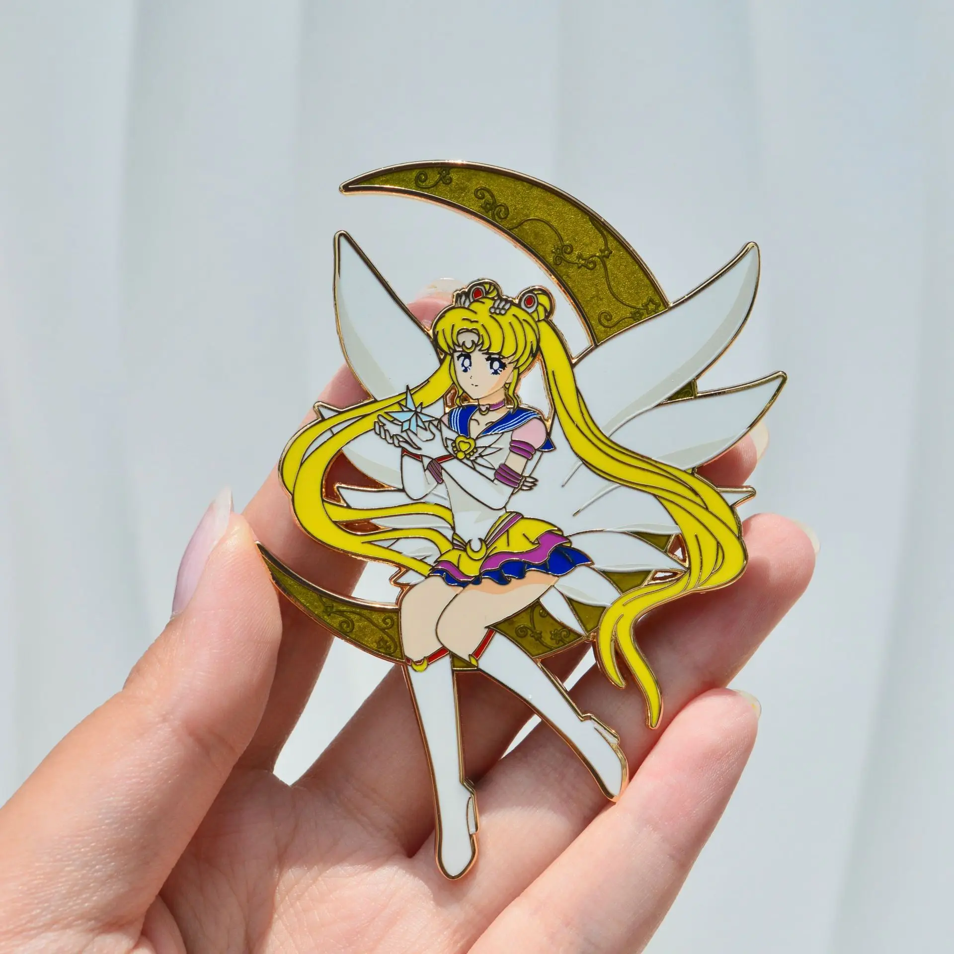 Insignias Metálicas de Tsukino Usagi, Broches de Sailor Moon, Broches de Manga, Colgante de Anime Japonés para Mochila, Ropa, Solapa, Cosplay ACG, Juguete