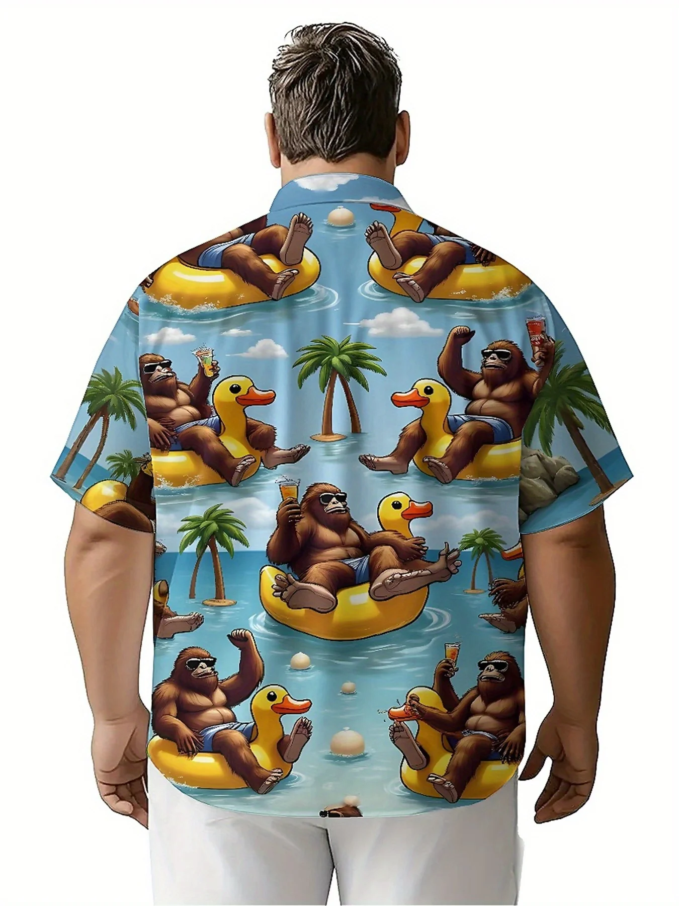 Men's Plus Size Hawaiian Shirts Tropical Beach Party pattern, Unisex Aloha Shirts,summer Tops Tee,streetwear