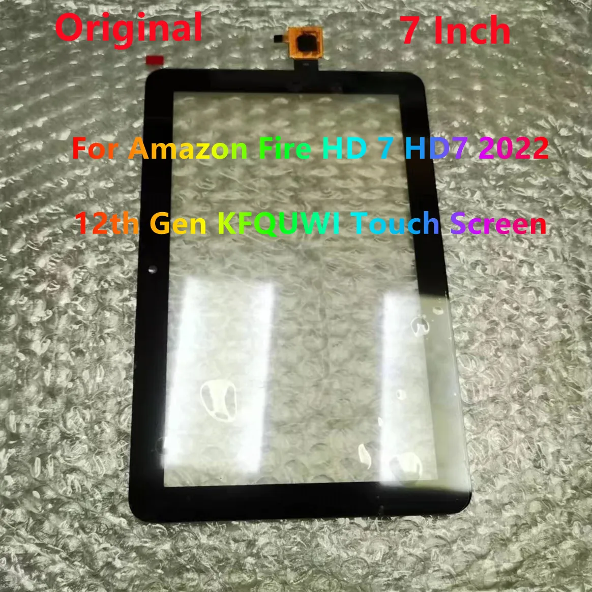 Nowy oryginalny 7 Cal dla Amazon Fire HD 7 HD7 2022 12th Gen KFQUWI ekran dotykowy Panel digitizera wymiana przedniej szyby 100% Test