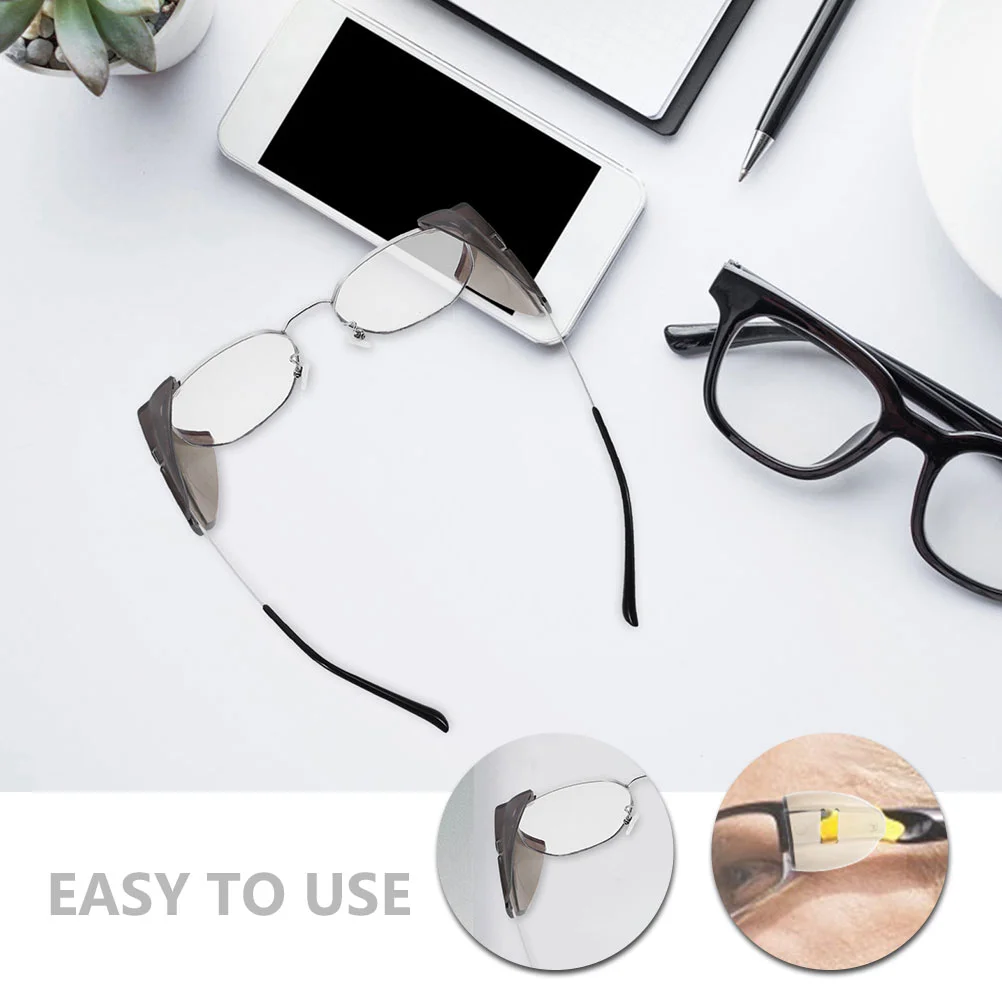 3 Pairs Glasses Protective Wings Protection Shields Accessories Tpu Soft Material for Side