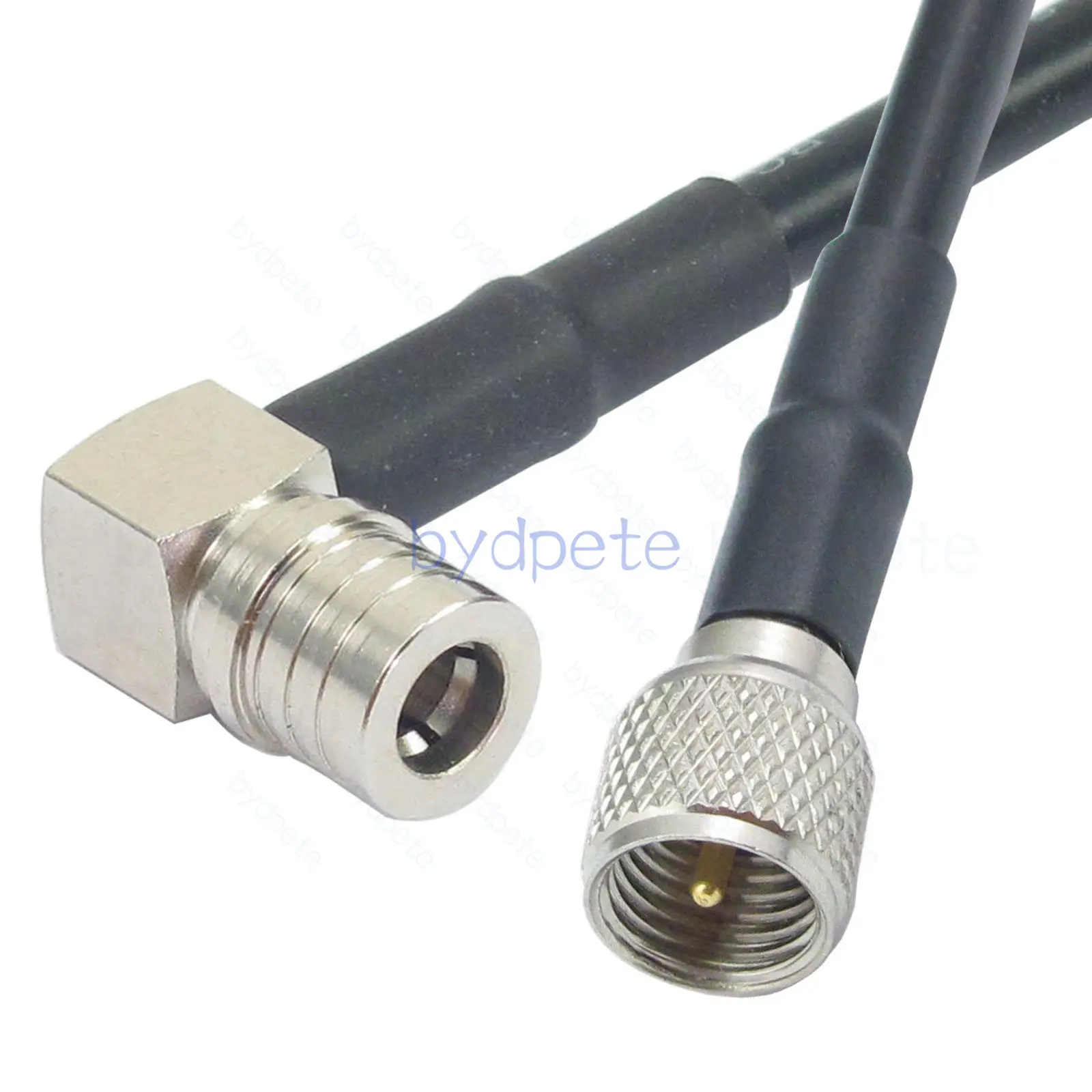 QMA Male Right Angle Plug to Mini UHF Male Plug RG223 Semi Flexible Cable For Communication Equipment 50ohms Coaxial Cable