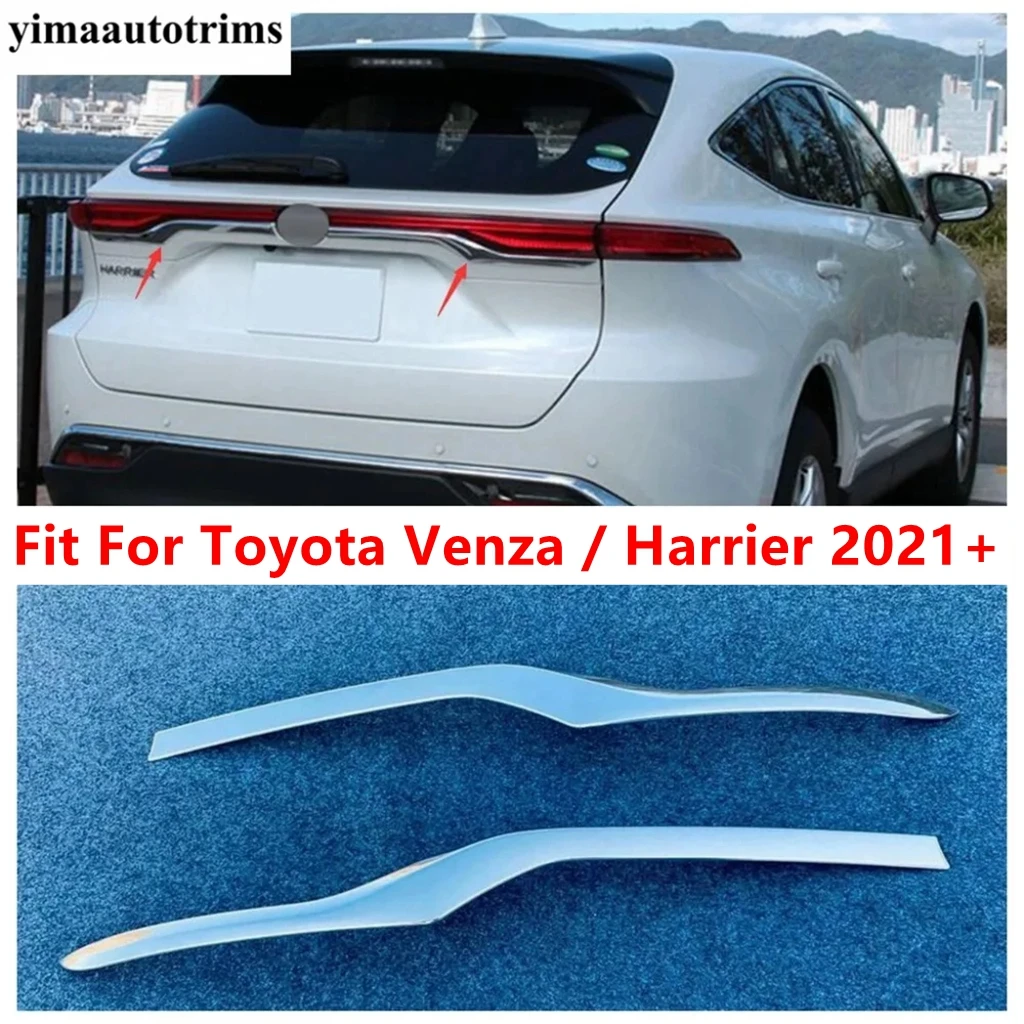 

Rear Trunk Tail Gate Door Strip Decoration Cover Trim ABS Chrome Accessories Exterior Kit For Toyota Venza / Harrier 2021 - 2024